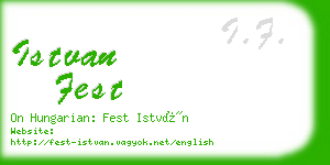 istvan fest business card